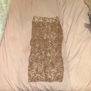 Fashionnova Mesh Sequinned Midi Skirt